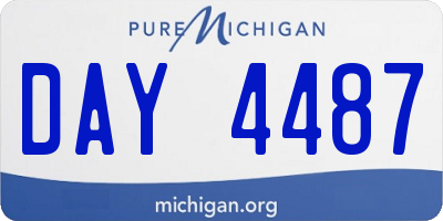 MI license plate DAY4487