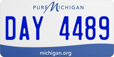 MI license plate DAY4489
