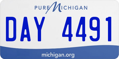 MI license plate DAY4491
