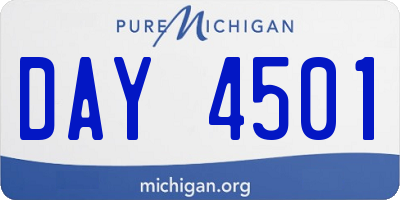 MI license plate DAY4501