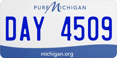 MI license plate DAY4509