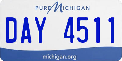MI license plate DAY4511