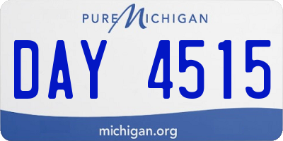 MI license plate DAY4515