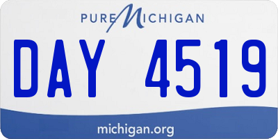 MI license plate DAY4519