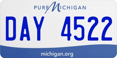 MI license plate DAY4522
