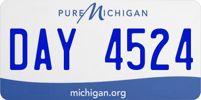 MI license plate DAY4524