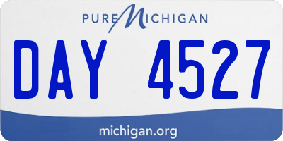 MI license plate DAY4527