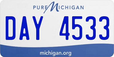 MI license plate DAY4533