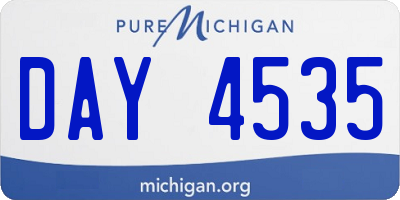 MI license plate DAY4535