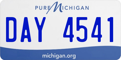 MI license plate DAY4541