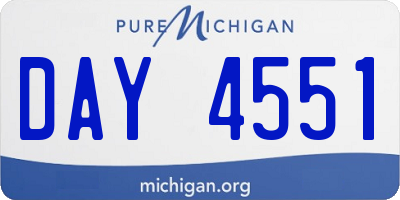 MI license plate DAY4551