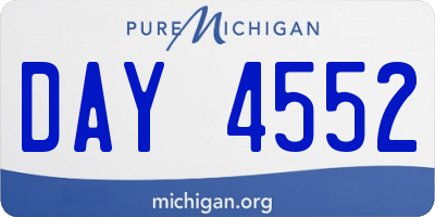 MI license plate DAY4552