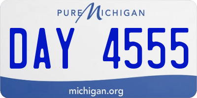 MI license plate DAY4555