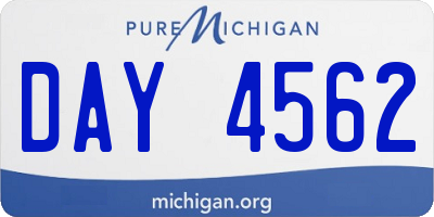 MI license plate DAY4562