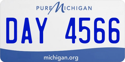 MI license plate DAY4566