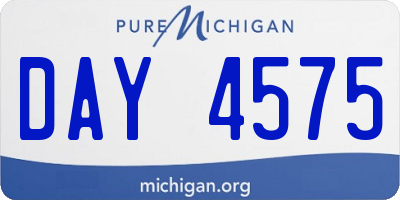 MI license plate DAY4575
