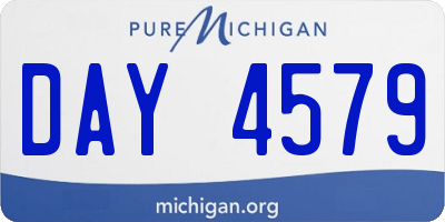 MI license plate DAY4579