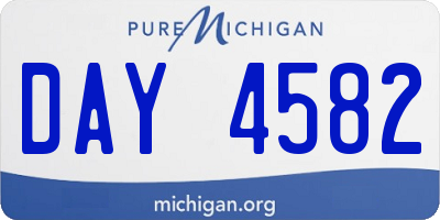 MI license plate DAY4582