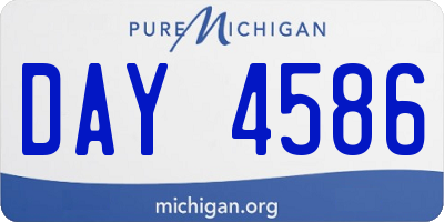 MI license plate DAY4586