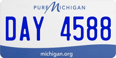 MI license plate DAY4588