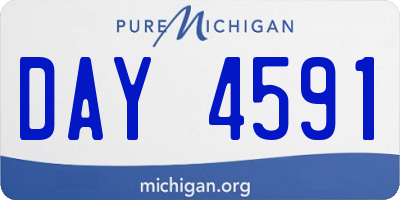 MI license plate DAY4591