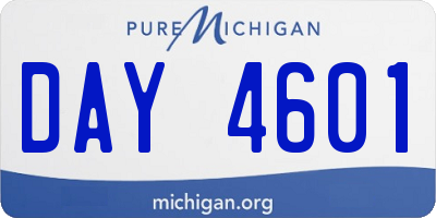 MI license plate DAY4601