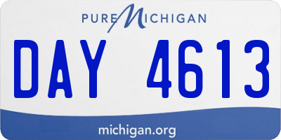 MI license plate DAY4613