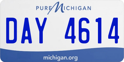 MI license plate DAY4614