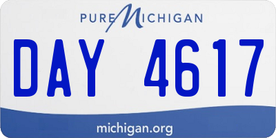 MI license plate DAY4617
