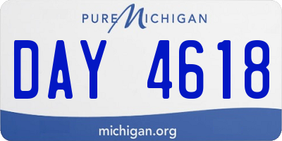 MI license plate DAY4618