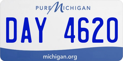 MI license plate DAY4620