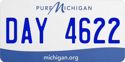 MI license plate DAY4622