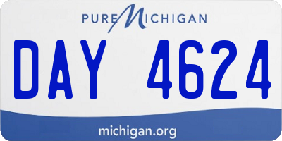 MI license plate DAY4624