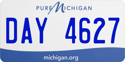 MI license plate DAY4627