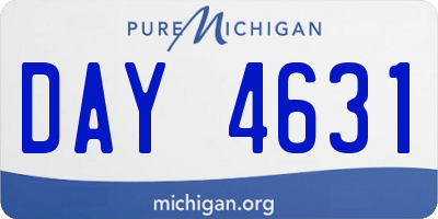MI license plate DAY4631