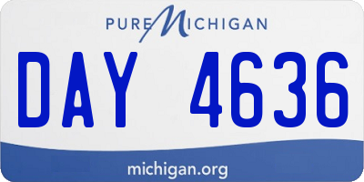 MI license plate DAY4636