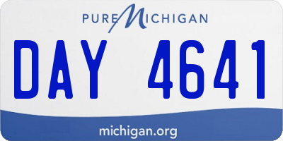 MI license plate DAY4641