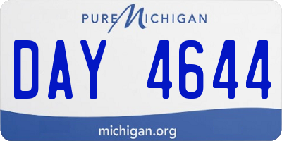 MI license plate DAY4644