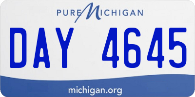 MI license plate DAY4645