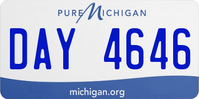 MI license plate DAY4646