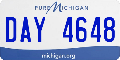 MI license plate DAY4648