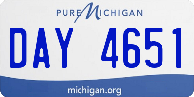 MI license plate DAY4651