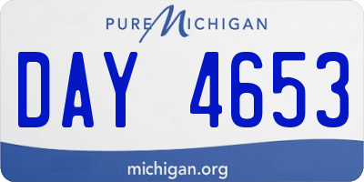 MI license plate DAY4653