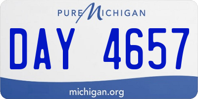 MI license plate DAY4657