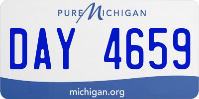 MI license plate DAY4659