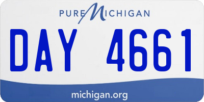 MI license plate DAY4661