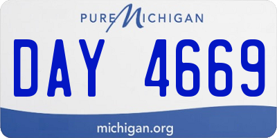 MI license plate DAY4669