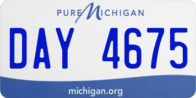 MI license plate DAY4675