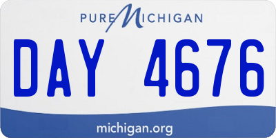 MI license plate DAY4676
