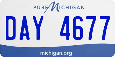 MI license plate DAY4677